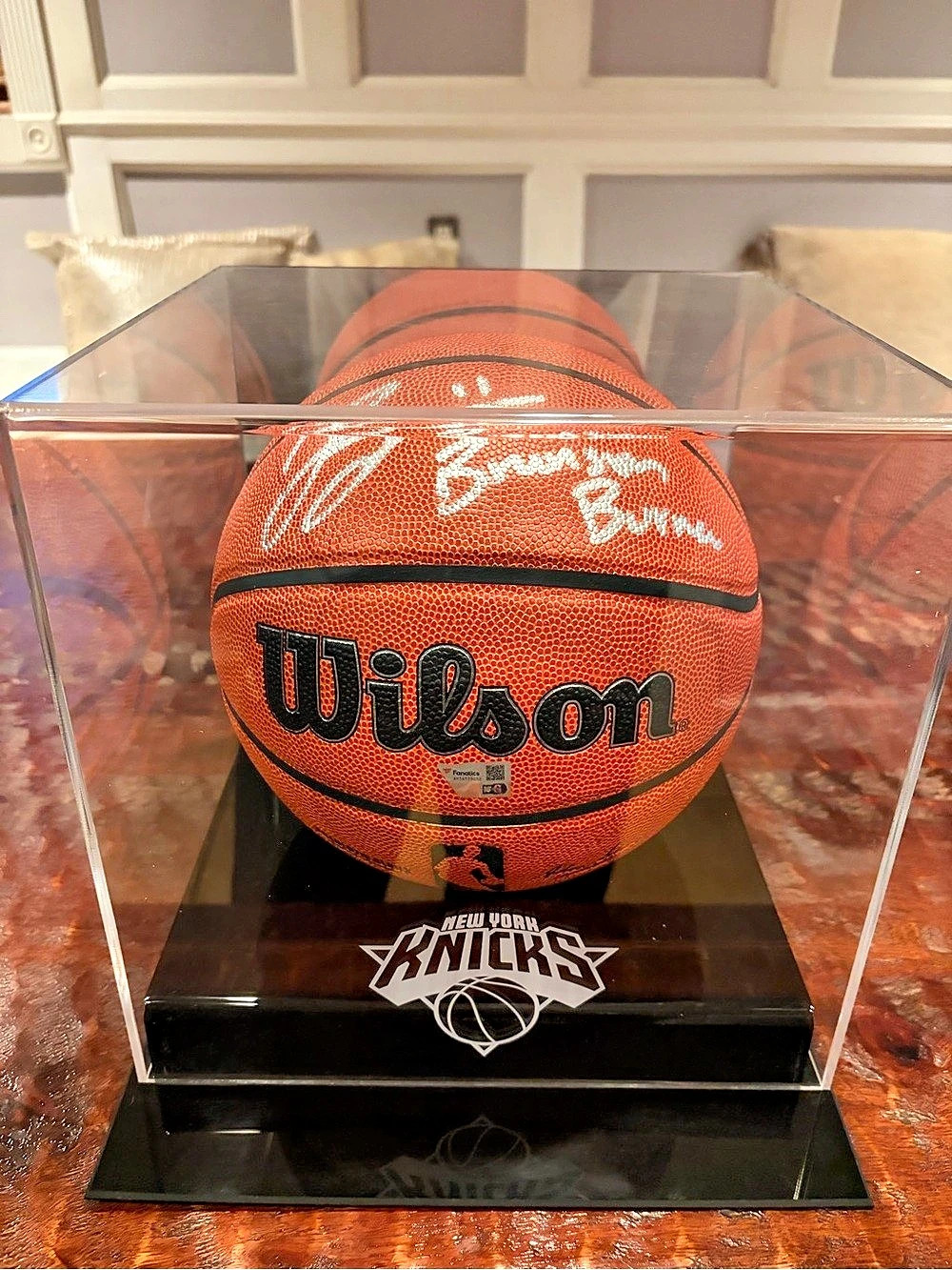 Jalen Brunson Signed Official Ball With Brunson Burner Inscription! Fanatics COA - Picture 5 of 5